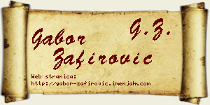 Gabor Zafirović vizit kartica